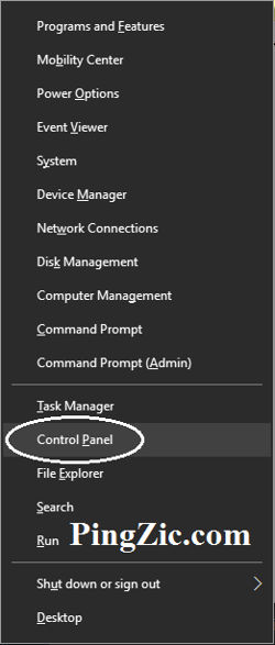 Control-Panel-in-Context-menu