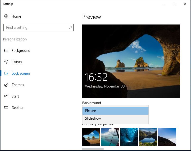 Turn Spotlight OnOff in Windows 10
