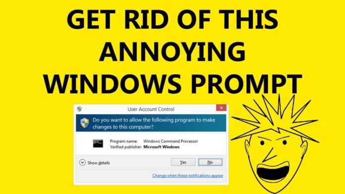 Get Rid Of Annoying Prompts by Disabling UAC In Windows 10